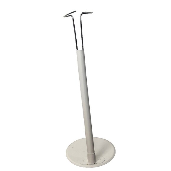 Doll Bear Stand Display Adjustable Height White Metal Hook Loop Extend 11 17 in - Picture 2 of 2